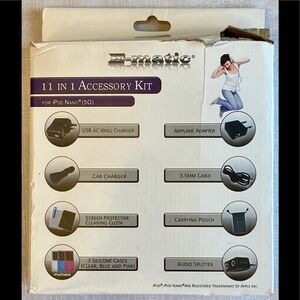 E-Matic 11 in 1 Accessory Kit For iPod Nano 5G